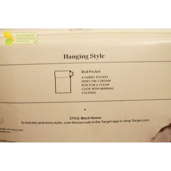 Threshold 50x63" Blackout Henna Rod Pocket Window Curtain Panel Black* - Picture 7 of 11